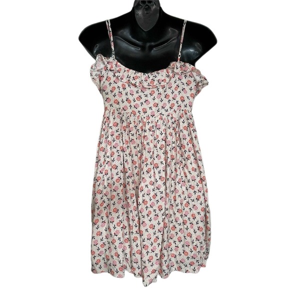 Capulet Revolve Josette Floral Ruffled Neckline Spaghetti Strap Dress Size Small - Picture 4 of 7